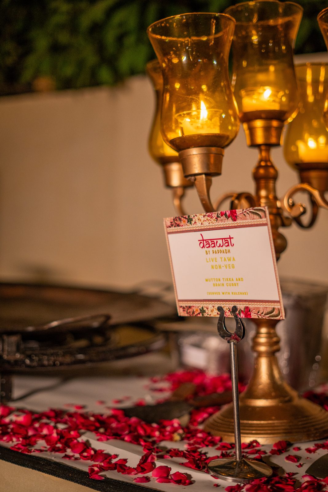 Daawat by Pappadh — live tawa counter menu card
